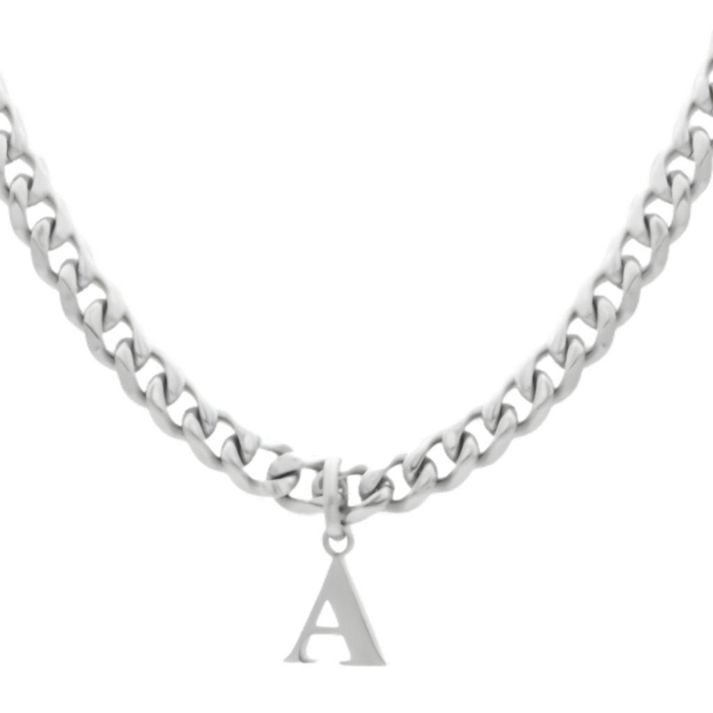 Chunky Chain Initial Pendant Necklace