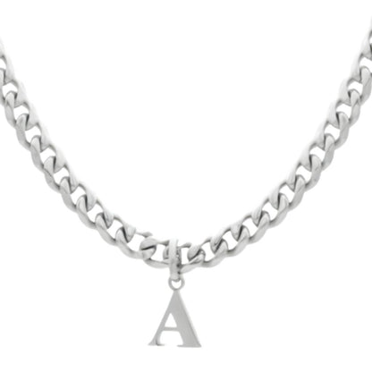 Chunky Chain Initial Pendant Necklace
