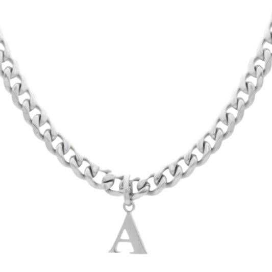 Chunky Chain Initial Pendant Necklace