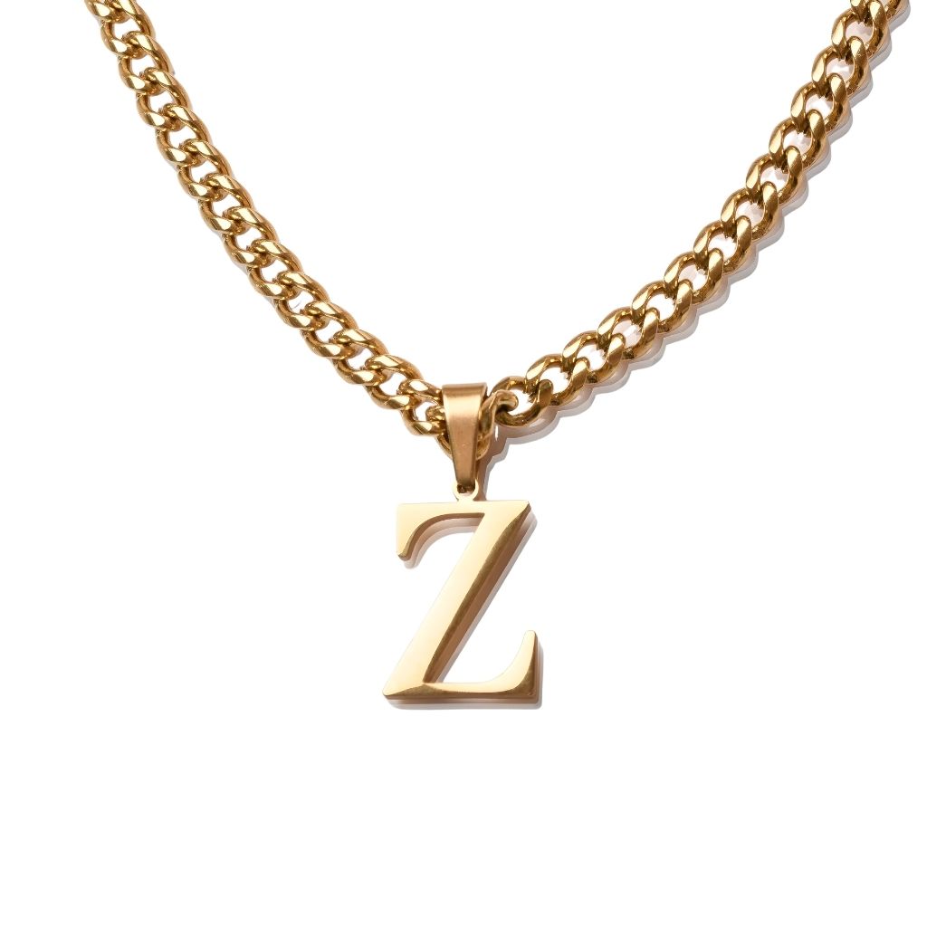 Chunky Chain Initial Pendant Necklace