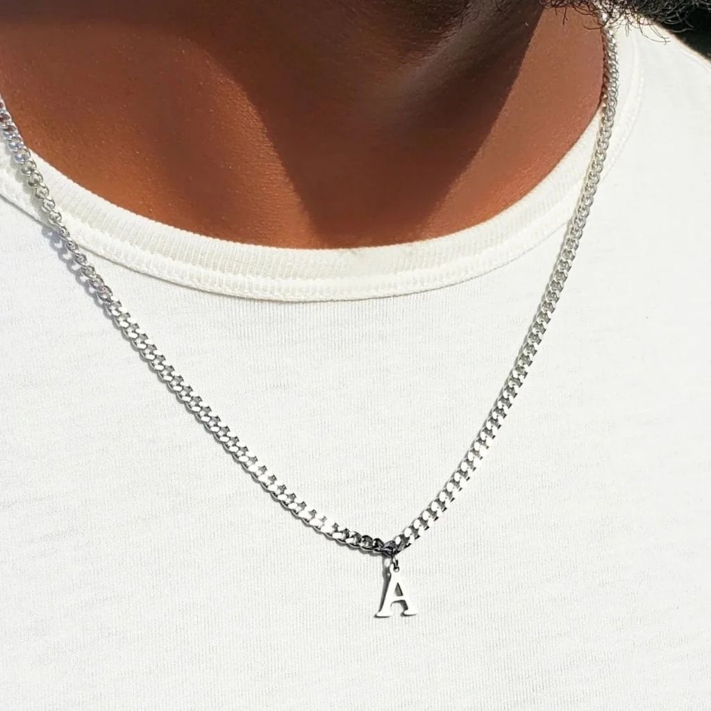 Chunky Chain Initial Pendant Necklace