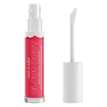 Wet n Wild Cloud Dout lip gloss with applicator on a white background