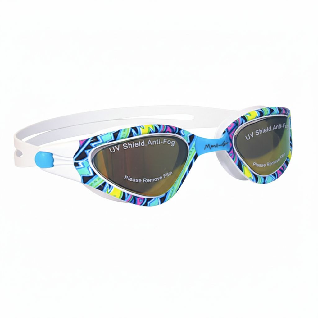 Maui and Sons Anti-Fog UV-Protected Swim Printed Goggles - Blue