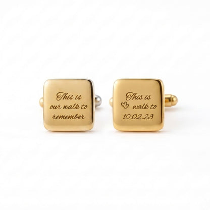 Engraved Square Shape Cufflinks