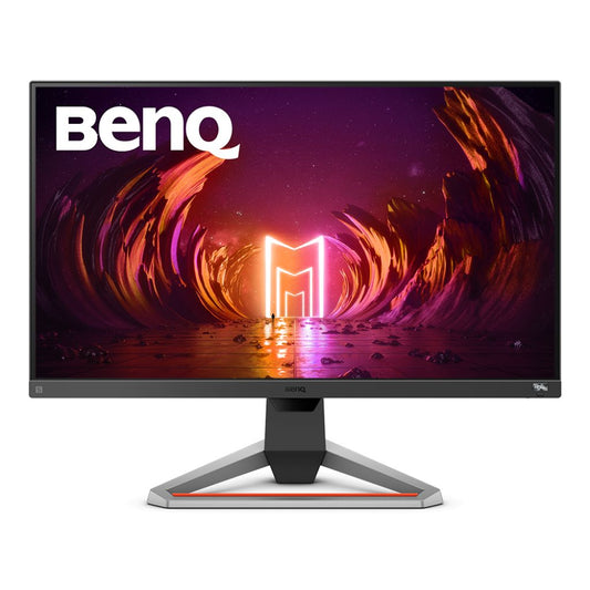 BenQ monitor with colorful display on a white background