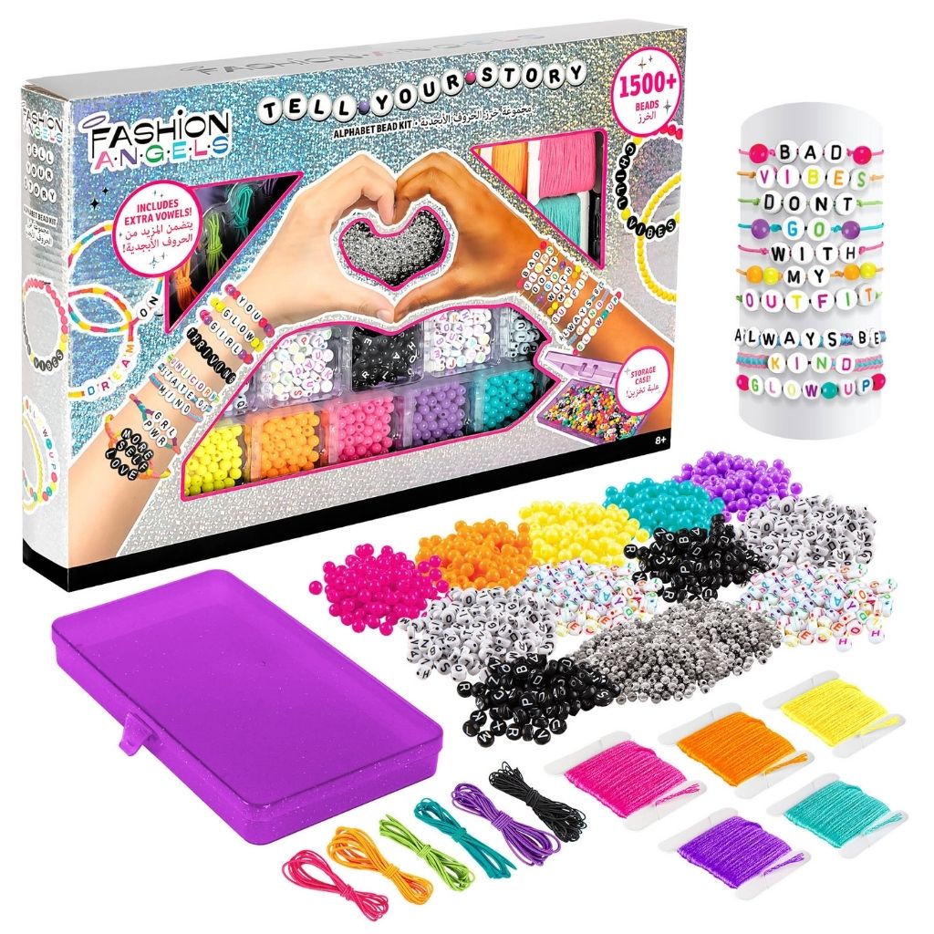Fashion Angels Tell Your Story - 1500+ Alphabet Bead Jewellery Design Kit