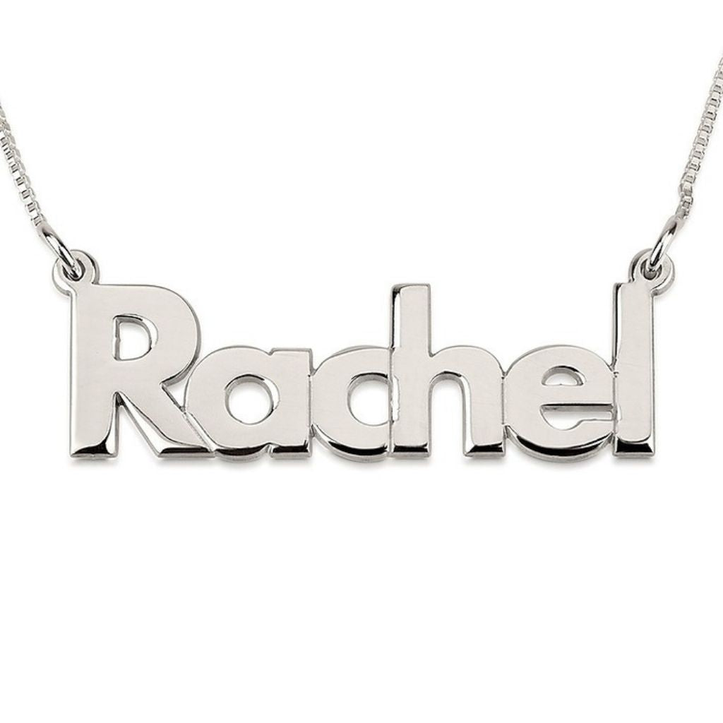 Silver 'Rachel' necklace on a white background