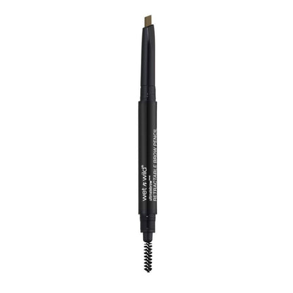 Black eyebrow pencil with brush on a white background