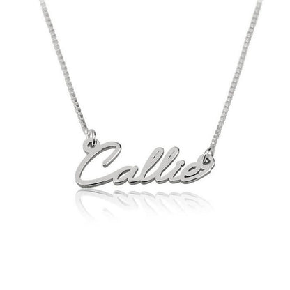 Silver 'Callie' necklace on a white background