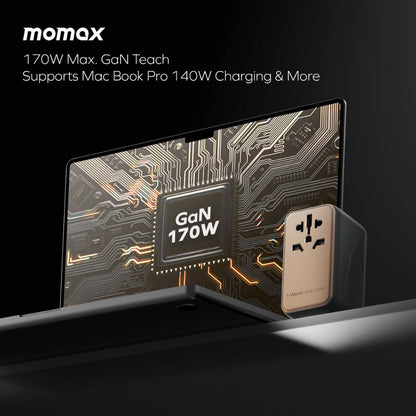 Momax 1-World 170W GaN 4-Port Travel Adaptor