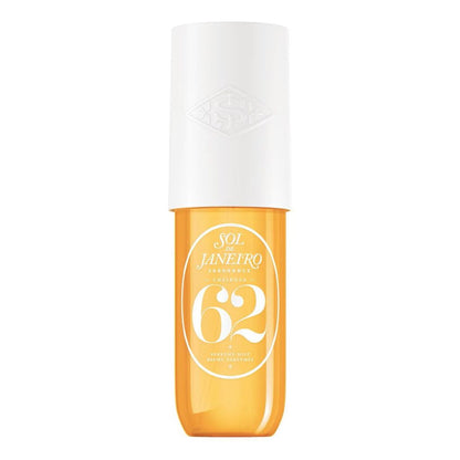 Shaker bottle with a white cap and orange body featuring 'SOL 62' branding on a white background.