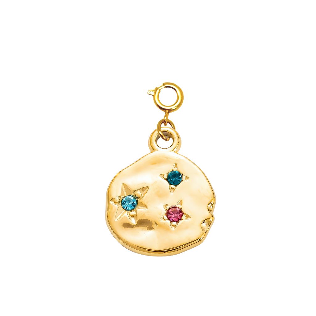 Golden Aura Gem Charm