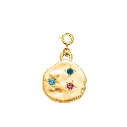 Golden Aura Gem Charm