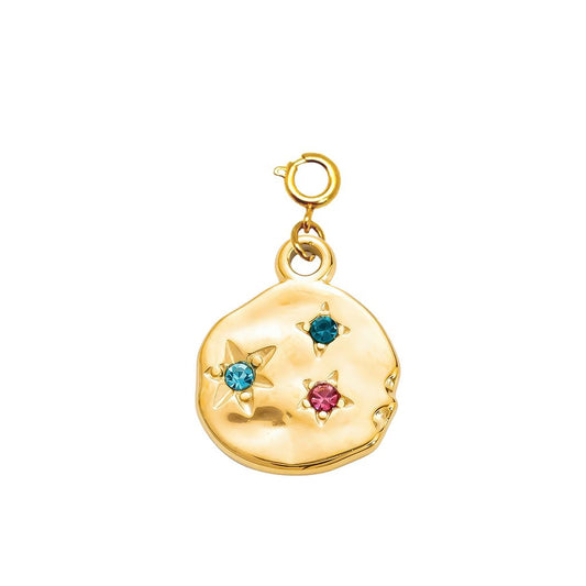 Golden Aura Gem Charm