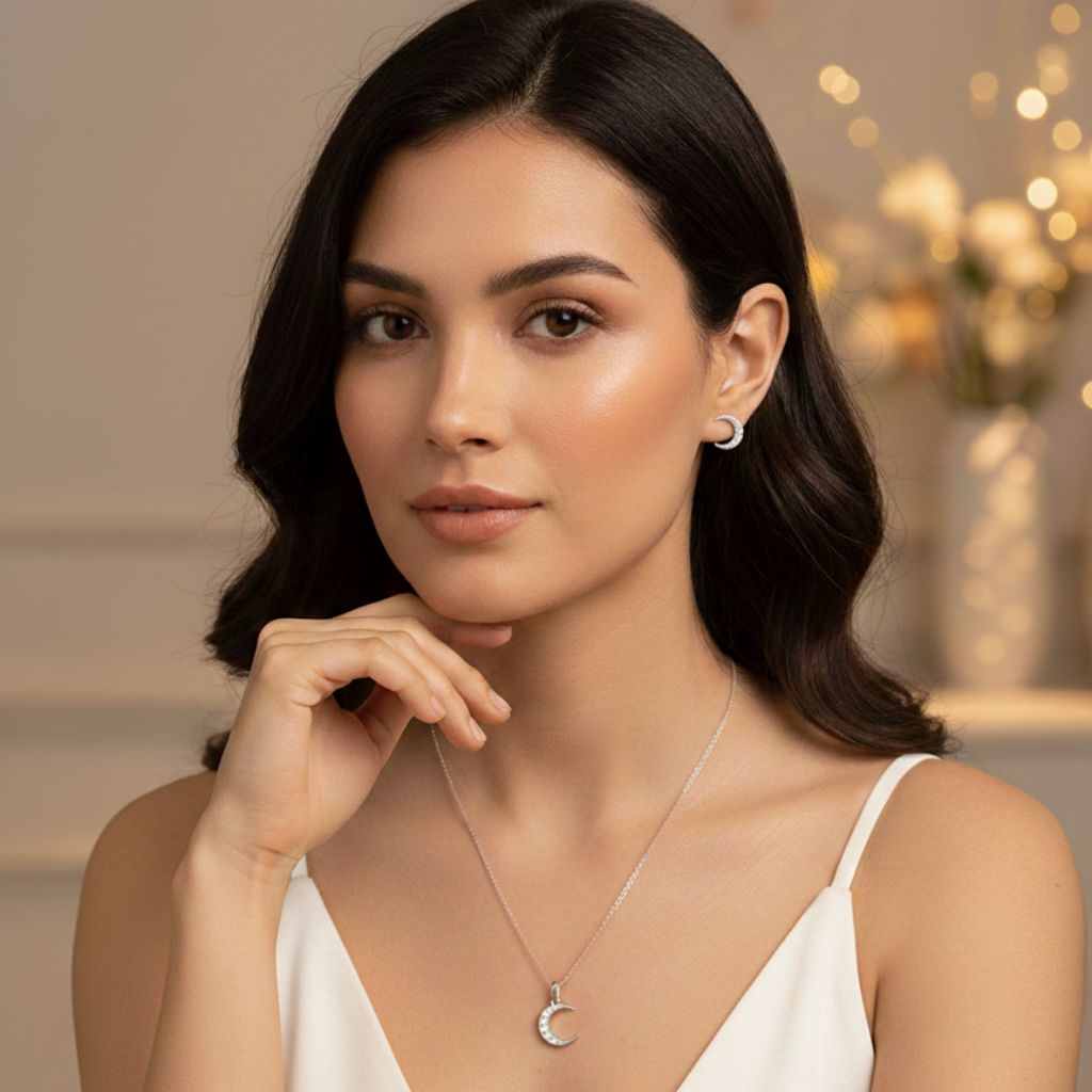 Zirconia Crescent Set