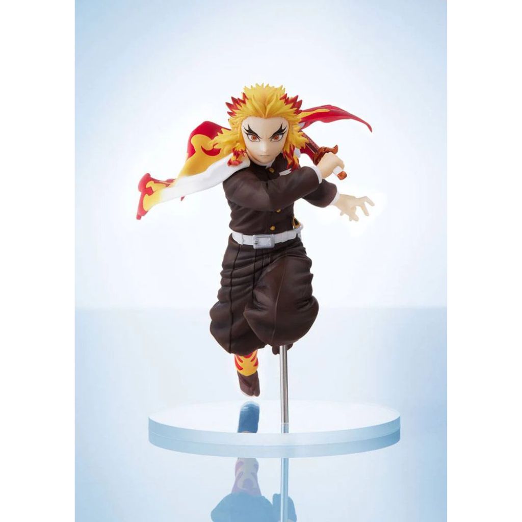 Action figure with dynamic pose on a light blue background