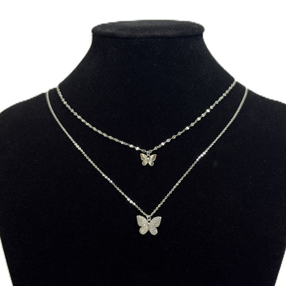 Butterfly Glow Layered Necklace