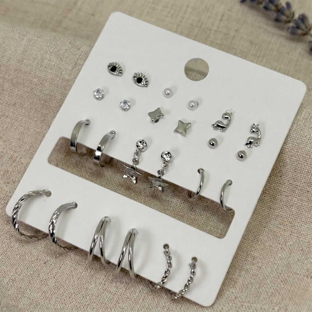 Modern Mix & Match Earrings Set
