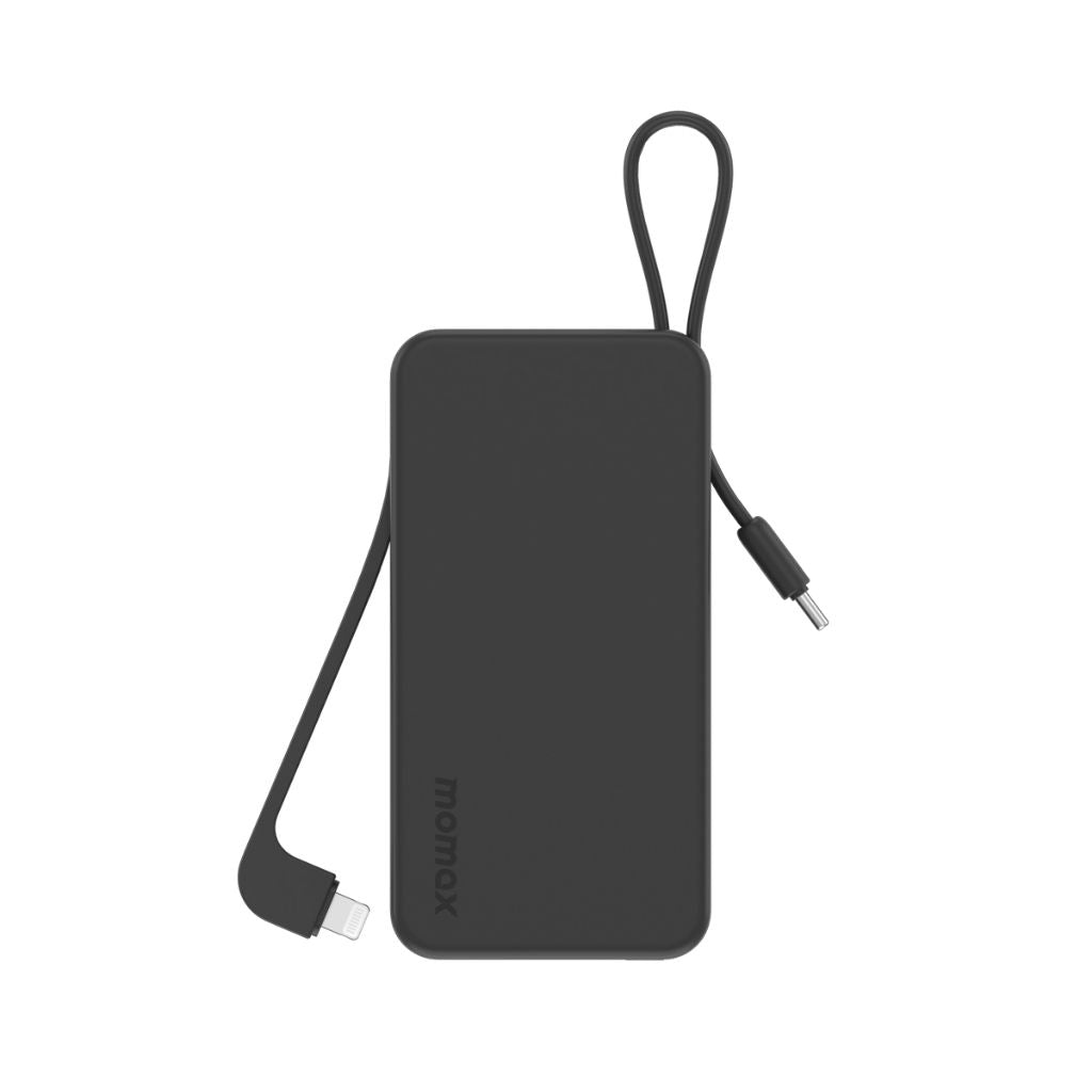 Momax 1-Power Vital+ 10000 mAh Power Bank With Built In Usb-C & Lightning Cable