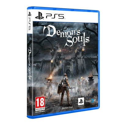 Game case for 'Demon's Souls' on PS5 with a dark fantasy cover design.