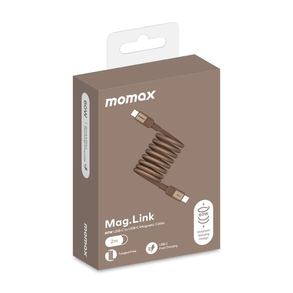 Momax Mag Link 60W USB-C To USB-C Magnetic Cable 2M