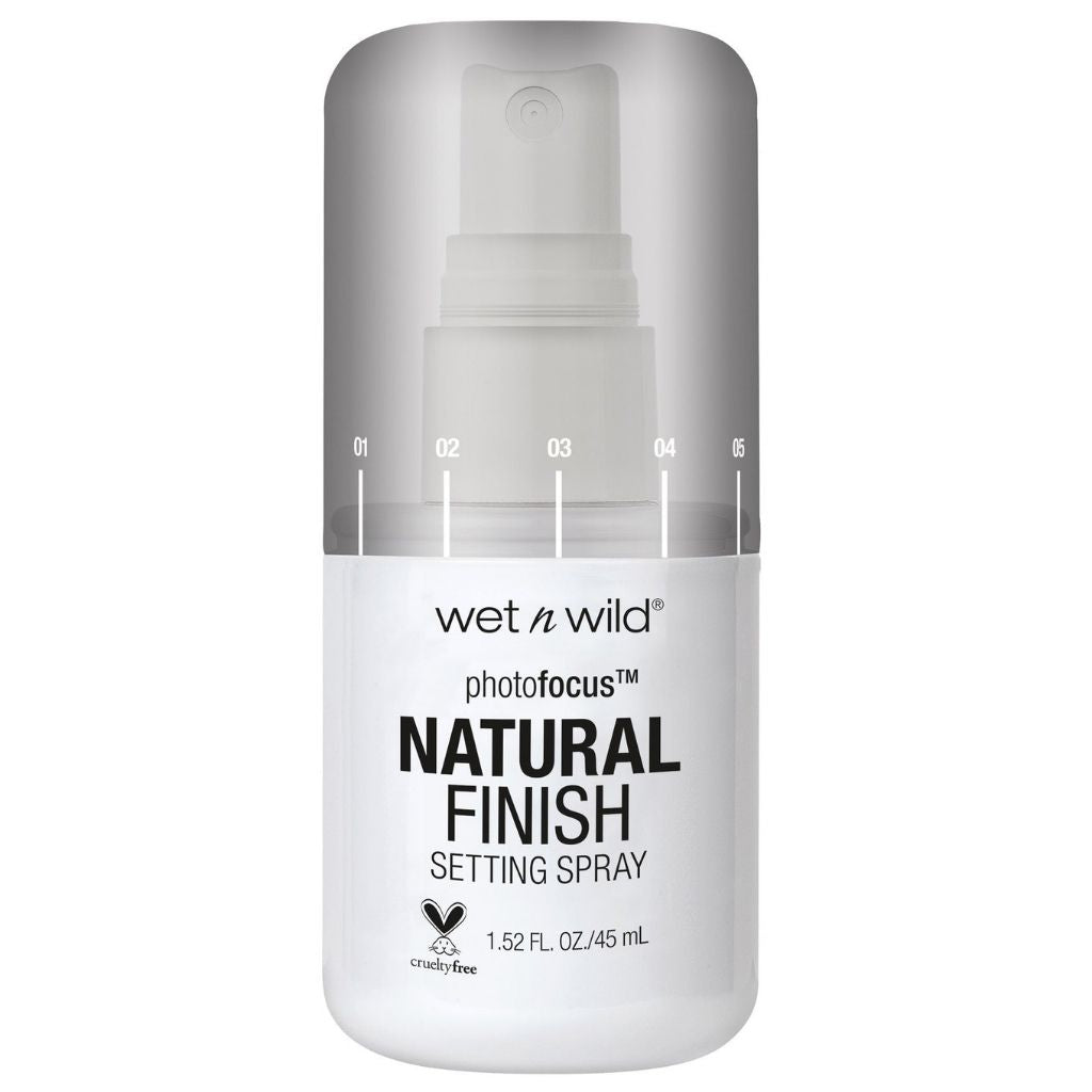 Wet n Wild photo focus natural finish setting spray on a white background