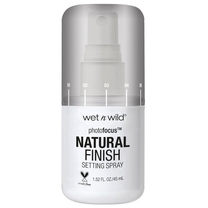 Wet n Wild photo focus natural finish setting spray on a white background