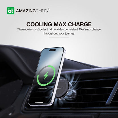 At Thermo-Cooling Mag 15W Car Mount With 1.2M Usb-C To Usb-C Cable
