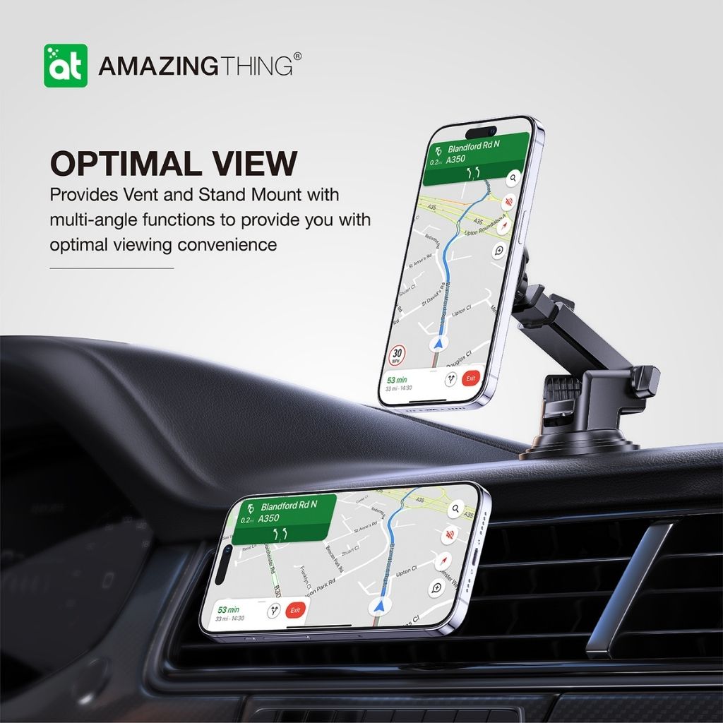 At Thermo-Cooling Mag 15W Car Mount With 1.2M Usb-C To Usb-C Cable