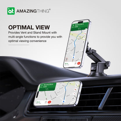 At Thermo-Cooling Mag 15W Car Mount With 1.2M Usb-C To Usb-C Cable