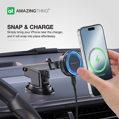 At Thermo-Cooling Mag 15W Car Mount With 1.2M Usb-C To Usb-C Cable