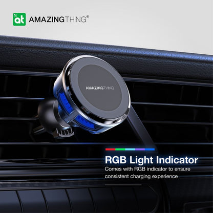 At Thermo-Cooling Mag 15W Car Mount With 1.2M Usb-C To Usb-C Cable