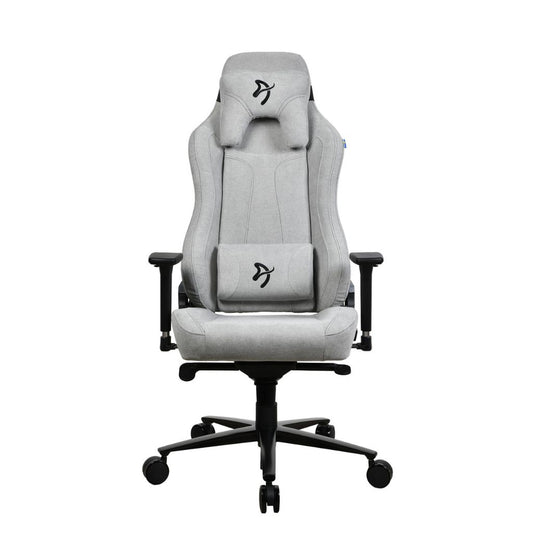 Gray office chair with black accents on a white background