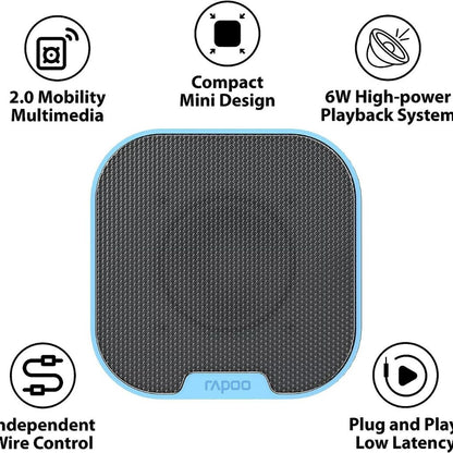 Square device with text highlighting features on a white background