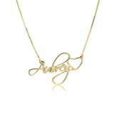 Delicate Engraved Heart Name Necklace