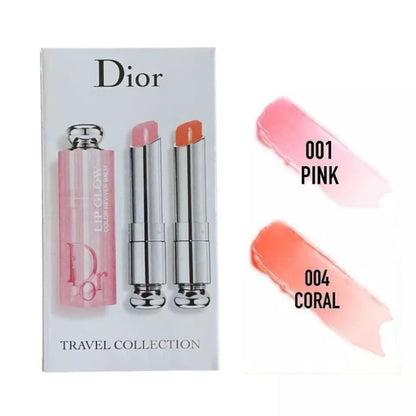 Dior Addict Lip Glow Reviver Duo Travel Collection  001 Pink 004 Coral