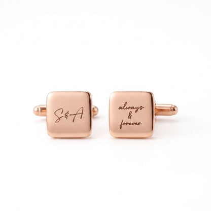 Engraved Square Shape Cufflinks