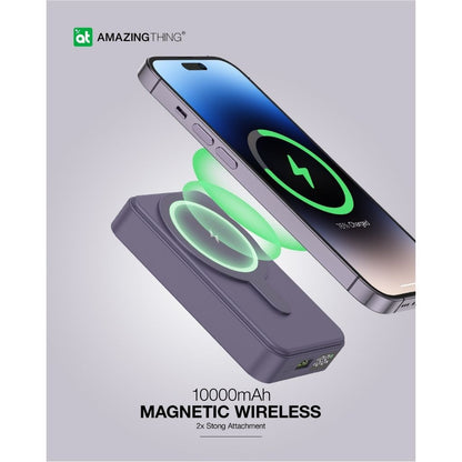 At Thunder Pro Mag Pd 10000 mAh Power Bank With Holder
