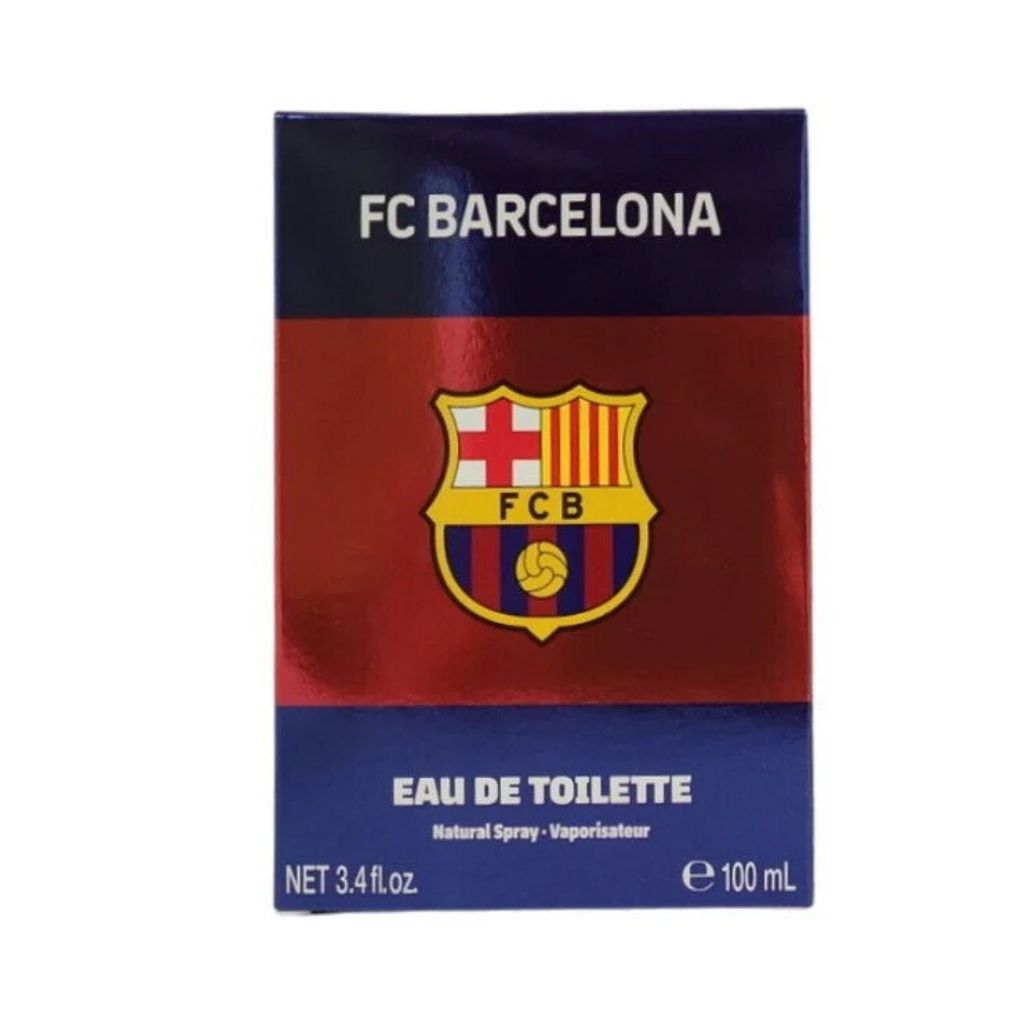 FC Barcelona Eau de Toilette packaging on a white background