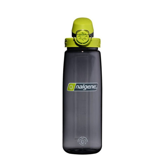 Nalgene Sustain 24oz On-The-Fly Tritan Bottle – Charcoal with Lime Charcoal Cap