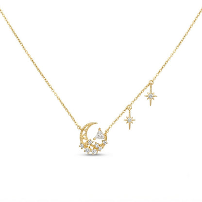 Celestial Starlight Moon Necklace