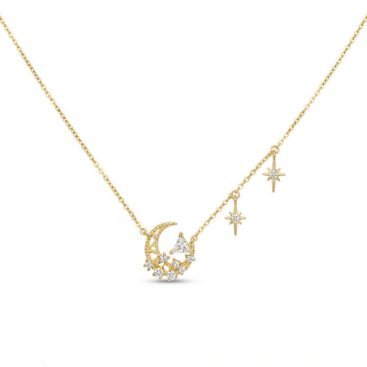 Celestial Starlight Moon Necklace