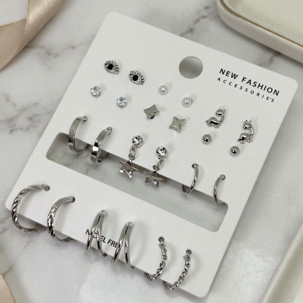 Modern Mix & Match Earrings Set