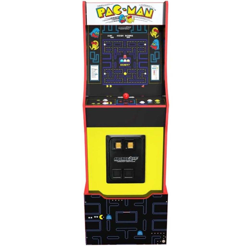 Pac-Man arcade machine on a white background