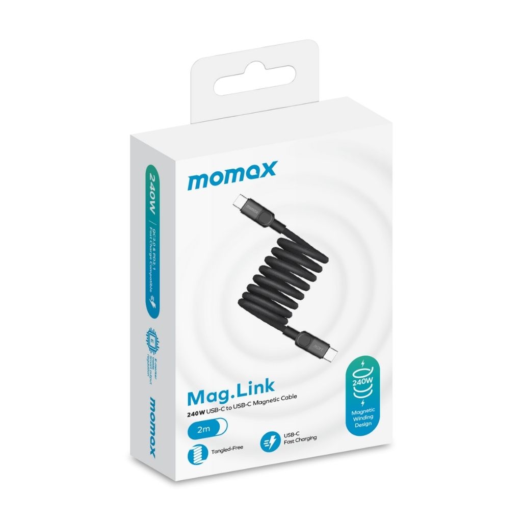 Momax Mag Link 240W USB-C To USB-C Magnetic Cable 2M