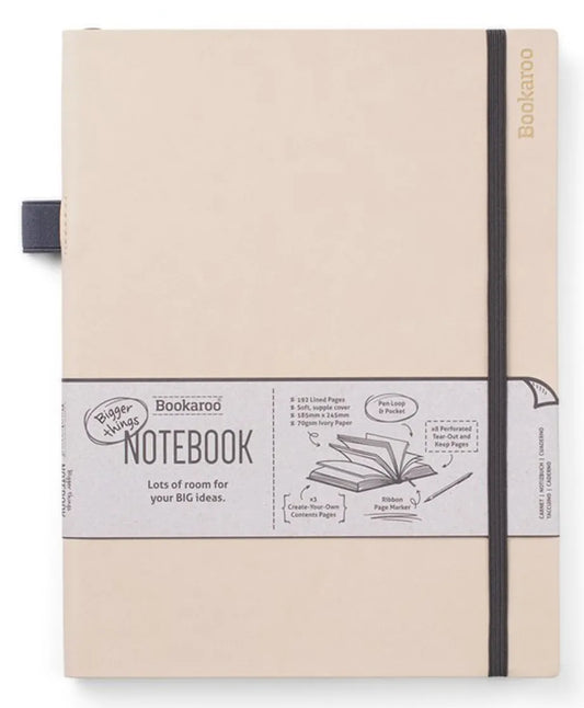 Bookaroo Bigger Things Notebook Journal - Cream