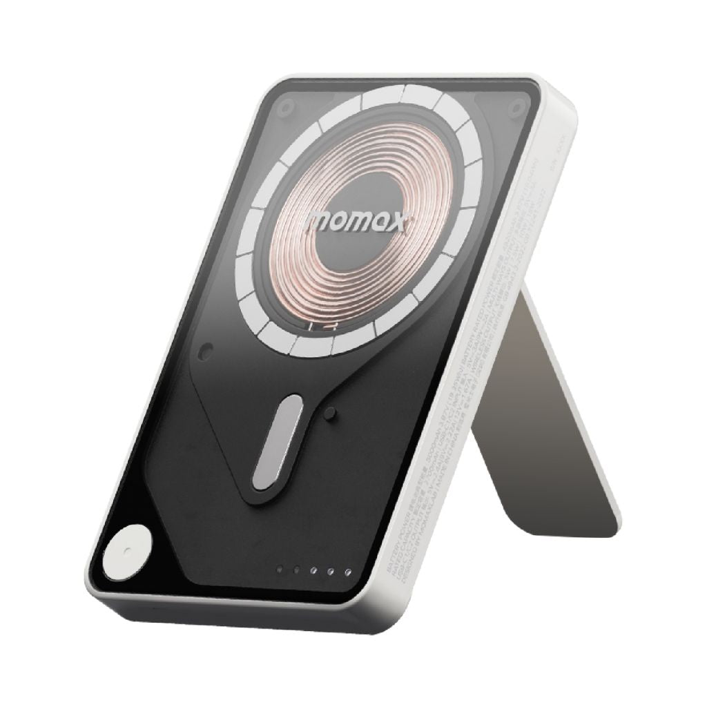 Momax Magnetic Wireless Power Bank 5000mAh with Stand and USB-C Fast Charging