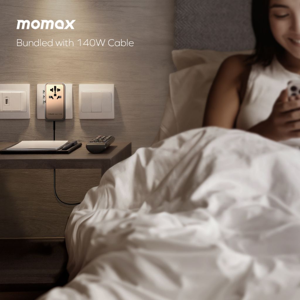 Momax 1-World 170W GaN 4-Port Travel Adaptor