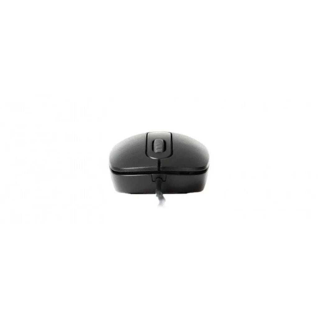 Black computer mouse on a white background