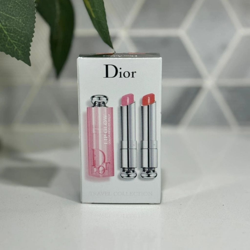 Dior Addict Lip Glow Reviver Duo Travel Collection  001 Pink 004 Coral